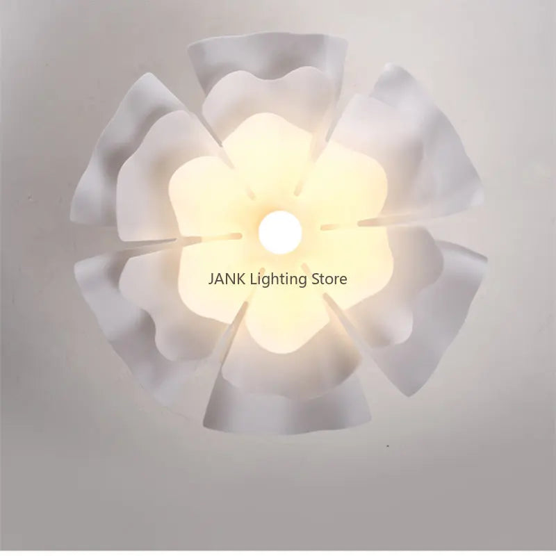 Axyaa Acrylic Flower Chandelier LED Pendant Light for Dining Room & Bedroom