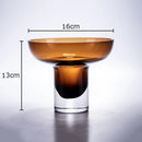 Amber Glass Vase by Axyaa: Elegant Floral Arrangement Hydroponics Desk Decor