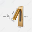 Axyaa LED Wall Light with Switch, 3W Warm Spotlight, USB Charging Port, Bedroom Bedside Lamp