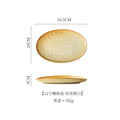 Axyaa Oval Sashimi Plate, High-End Ceramic Tableware for Fish Barbecue