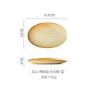 Axyaa Oval Sashimi Plate, High-End Ceramic Tableware for Fish Barbecue