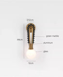 Axyaa Green & Brown Marble Wall Lamp for Living Room, Foyer, Bedside & Dining Room