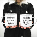 Axyaa His and Hers Lovers Camp Cup Enamel Mug Gift for Couples