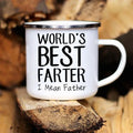 Axyaa Classic Print Enamel Coffee Cup - Funny Father's Day Gift Mug