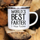 Axyaa Classic Print Enamel Coffee Cup - Funny Father's Day Gift Mug