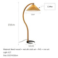 Axyaa Nordic Wood Walnut LED Floor Lamp for Cozy Home Lighting