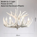 Axyaa Retro Deer Horn LED Pendant Light for Hot Pot Restaurant and Clothing Store