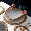 Axya Hand-Woven Table Mat Set - Heat Insulation, Western & Hot Pot Mats