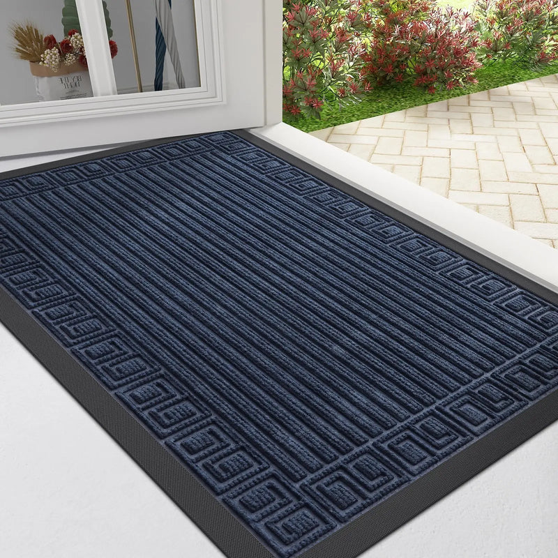 Axyaa Durable Indoor/Outdoor Trapping Doormat: Waterproof, Washable, Low Profile Entry Mat
