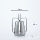 Axyaa Silver Glass Vase with Geometric Handle: Elegant Kettle for Living Room Decor
