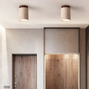 Axyaa Wood Stone LED Ceiling Lamp for Living Room, Durable Design