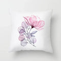 Axyaa Watercolor Flower Pattern Decorative Cushion Cover Sofa Pillowcase