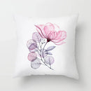 Axyaa Watercolor Flower Pattern Decorative Cushion Cover Sofa Pillowcase