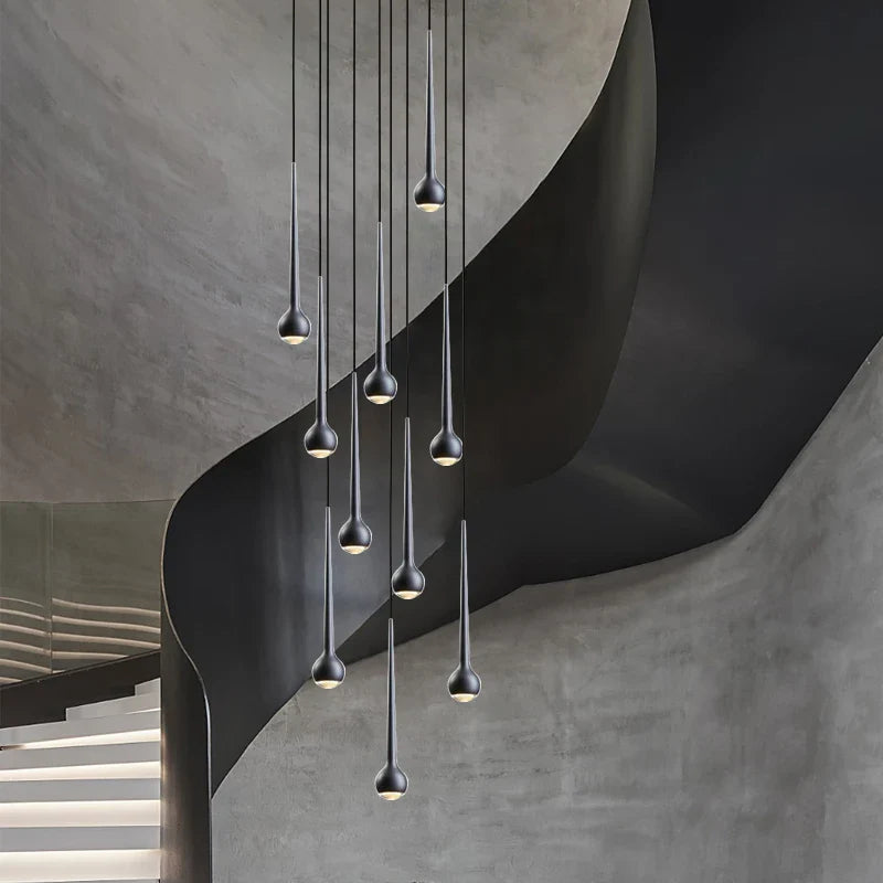 Axyaa Modern Nordic LED Chandelier for Dining and Living Room, Elegant Ceiling Light for Villa Staircase