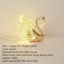 Axyaa Swan LED Desk Lamp - Golden Contemporary Home Decor