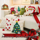 Axyaa Christmas Embroidered Throw Pillows for Living Room Sofas & Holiday Parties