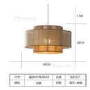 Axyaa Handmade Hemp Rope Chandelier, Vintage LED Pendant Lights for Dining Room
