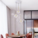 Axyaa Glass Bubble Ball LED Pendant Chandelier for Kid Room and Kitchen Island