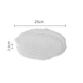 Axyaa Irregular Shape Glass Dinner Plates for Pasta, Steak, Sushi, and More
