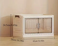 Axyaa Double-Door Plastic Storage Cabinet for Bedroom, Multi-Layer Organizer Box with Lid