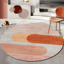 Light Luxury Round Rug by Axyaa: Stylish Teen Room Decor, Living Room Accent, Bedroom Mat