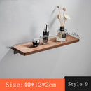 Axyaa Walnut Wall Mirror Desk Storage Rack: Compact, Stylish Bathroom Storage Solution