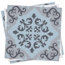 Axyaa Vintage Mediterranean Blue Waterproof Wall Tile Sticker