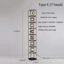 Axyaa Nordic Iron Glass Chandelier Industrial Style Simple Square Living Room Light