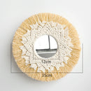 Boho Macrame Wall Hanging Mirror for Bedroom Decor by Axyaa