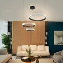 Axyaa Modern Art Piano Chandelier Round Square Lighting for Living Room & Restaurant