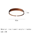 Axyaa Wooden Artificial Leather Ceiling Lamp Chandelier