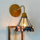 Axyaa Butterfly Glass LED Wall Light Copper Arm Applique Murale