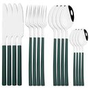 Axyaa Rose Gold Cutlery Set - 16-Piece Stainless Steel Dinnerware Flatware