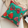 Axyaa Red Bow Romantic Cushion Cover 45x45cm for Living Room Sofa