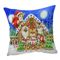 Axyaa Wildlife Animals Cushion Covers 45X45CM Wolf Fox Tiger Christmas Cats Girls