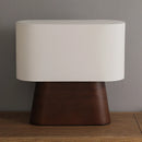 Axyaa Chinese Style Ash Wood Table Lamps LED Ambient Lighting for Home Decor