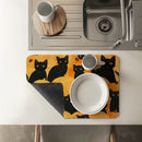 Axyaa Halloween Drying Mat: Absorbent, Heat Resistant, Non-slip Kitchen Counter Pad