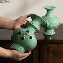 Axyaa Ceramic Vase Classics for Flowers Arrangement Table Decoration and Room Aesthetic