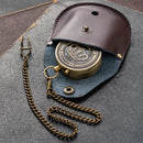 Axya Metal Compass: Outdoor Flip Cover, Zinc Alloy, Retro Style, Photography Props