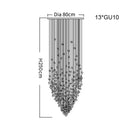 Axyaa Stone Crystal LED Chandelier Staircase Living Room Light