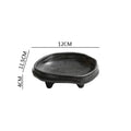 Axyaa Irregular Ceramic Dinner Plate High Foot Sushi Dessert Snack Specialty Tableware
