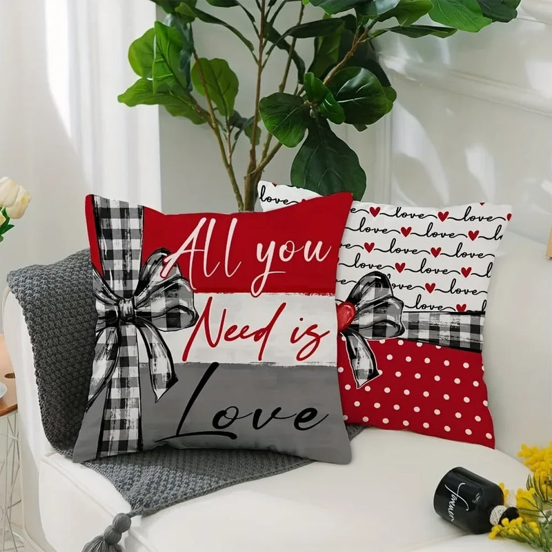 Sweet Love Bow Print Pillowcase for Valentine's Day by Axyaa