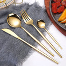 Axyaa 16-Piece Stainless Steel Tableware Set for Home, Hotel, and Restaurant