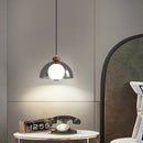 Axyaa Smoky Gray Glass LED Pendant Chandelier: Nordic Hanging Lamp for Dining Room, Kitchen, Bedroom