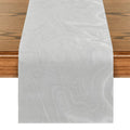 Pink Champagne Gold Textured Table Runner by Axyaa: Elegant Grey Marble Design for Stylish Tables