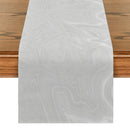 Pink Champagne Gold Textured Table Runner by Axyaa: Elegant Grey Marble Design for Stylish Tables