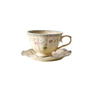 Axyaa Floral Vine Ceramic Coffee Cup & Saucer Set