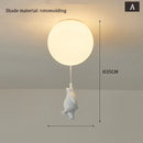 Axyaa Nordic Astronaut PVC Ball LED Pendant Lamp for Children's Nursery Room