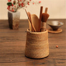 Axya Handmade Rattan Woven Tea Box and Accessories