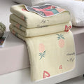Axyaa Cotton 6-Layer Yarn Quilt - Soft and Cozy Gauze Blanket - Nap Blanket